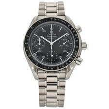 Omega Speedmaster Stainless Steel Watch 39mm Case Black Dial With 18.5cm Strap