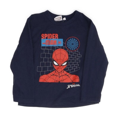 Marvel Spiderman, Langarmshirt, Größe: 98, Blau/Rot/Grau, Print, Jungen #zZY