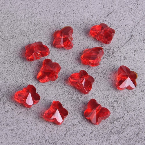 20pcs 10mm Butterfly Shape Colorful Plated Faceted Crystal Glass Loose Beads - Picture 12 of 13