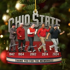 Ohio State 2025 Buckey.e Football  3.5 in 1 sided Acrylic Ornament