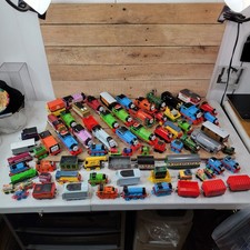 Huge Thomas Friends Trains Lot Die Cast Plastic Engines Cars Coaches