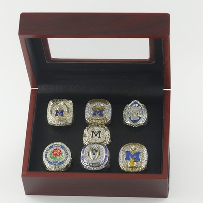 2024 Michigan Wolverines Championship Rings Set of 7 with Display Box