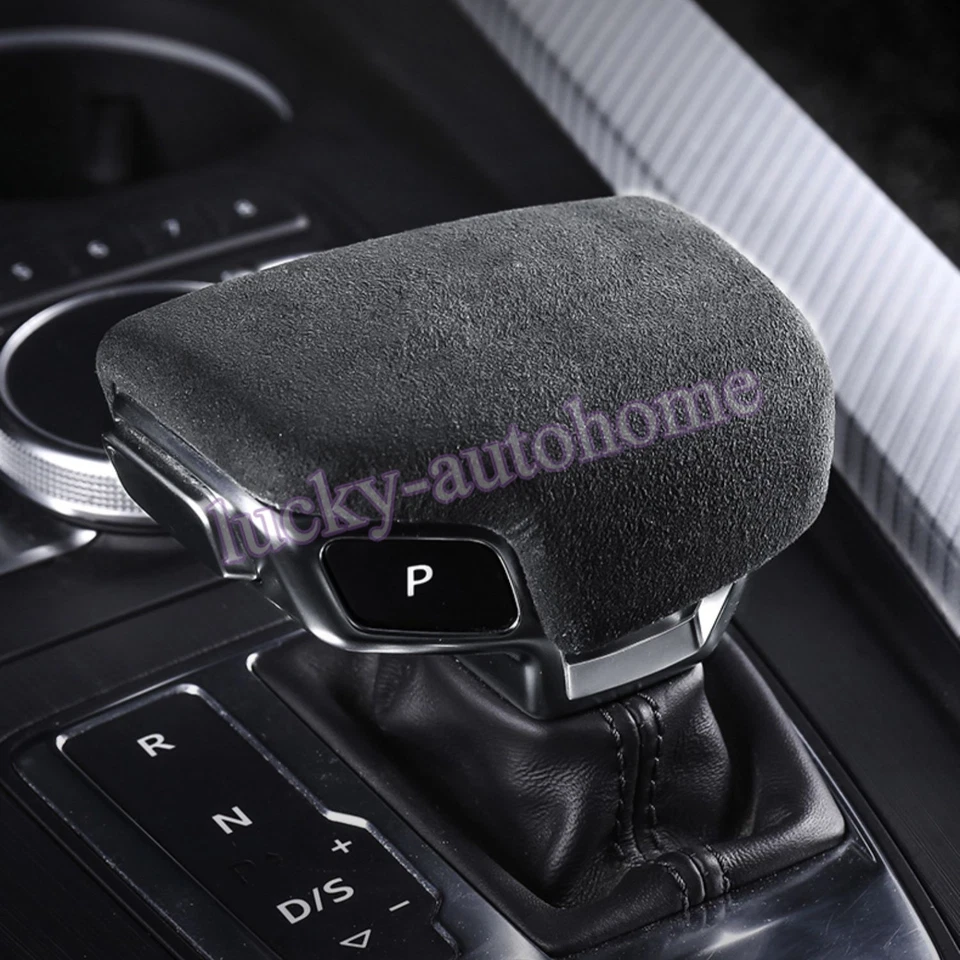 Cubierta de perilla de cambio de marchas Alcantara para Audi A5 S5 Q5 A4 S4 SQ5 RS5 2016-2024 Foto 2 de 4