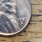 1955 S Lincoln Wheat One Cent 1c Coin Red BU Die Chip #AA899