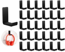 32 Pcs Headphone Hanger Headphone Holder Wall Hook Desk Bulk Adhesive Headset...