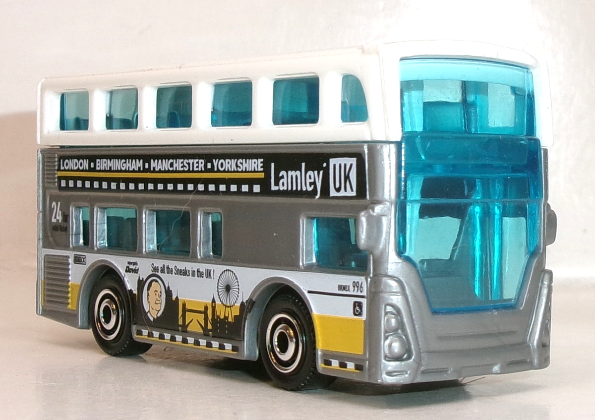 LOOSE 2022 MATCHBOX 1:64 SILVER TWO STORY BUS from multipack | eBay