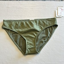 Roxy Juniors XL Current Coolness Beach Swimming Hipster Bikini Bottom GNG0 Green
