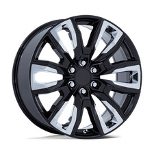 22x9 Performance Replicas Pr225 Gloss Black W Chrome Accents Wheel 6x5.5 28mm 22x9 Performance Replicas Pr225 Gloss Black W Chrome Accents Wheel 6x5.5 28mm