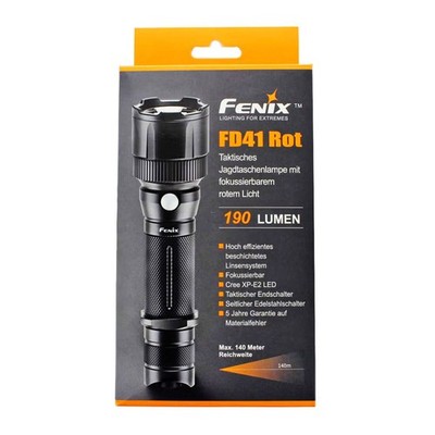 Fenix FD41 Rot   Fokussierbare LED-Taschenlampe mit Rotem Licht für die Jagd