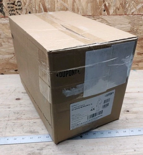NEW CASE of 25 SIZE 4X DuPont Tyvek Suit IsoClean IC181SWH4X002500 Prepper suit - product listing photo
