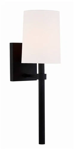 Crystorama Bromley 18 1/4" High Black Forged Wall Sconce - Picture 2 of 9