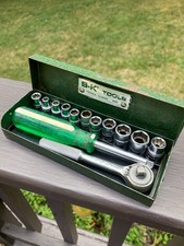 Vtg S-k Tools 14drive Ratchet Socket Set Sae Made In Usa Mechanic Sk Tool