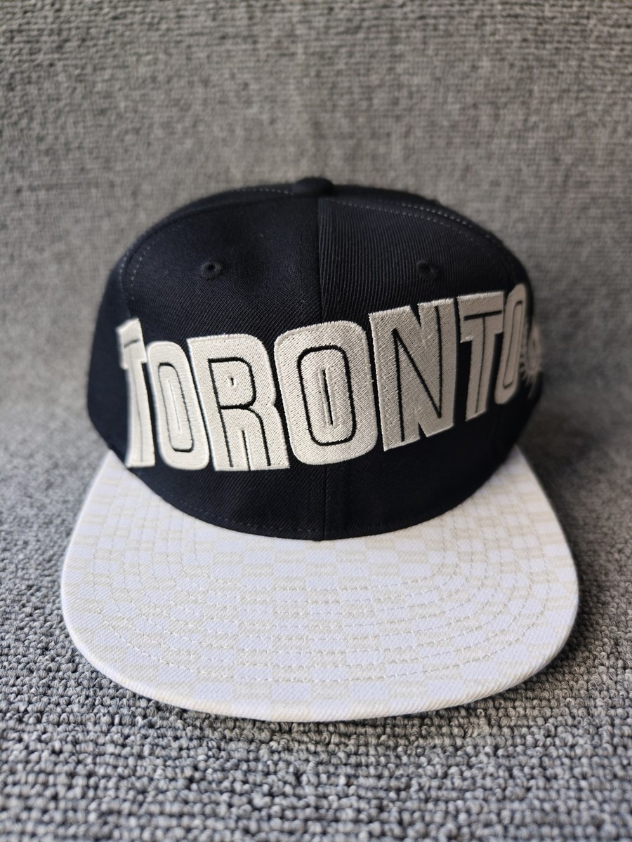 Mitchell & Ness Toronto Snapback Cap Black White Flat Brim Adjustable New