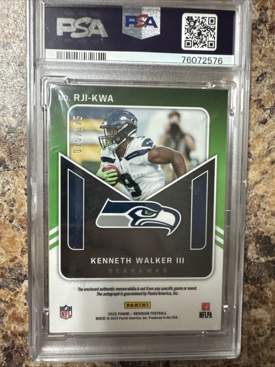 2022 Panini Obsidian - Rookie Jersey Ink Kenneth Walker III #RJI