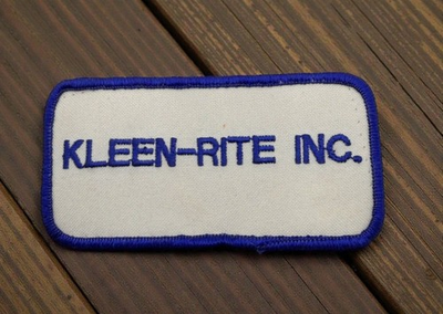 #ad Vintage Kleen Rite Inc Uniform Patch Retro Blue White Embroidered $11.99