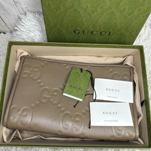 GUCCI Jumbo GG clutch bag second bag leather Shima large logo - Picture 19 of 20