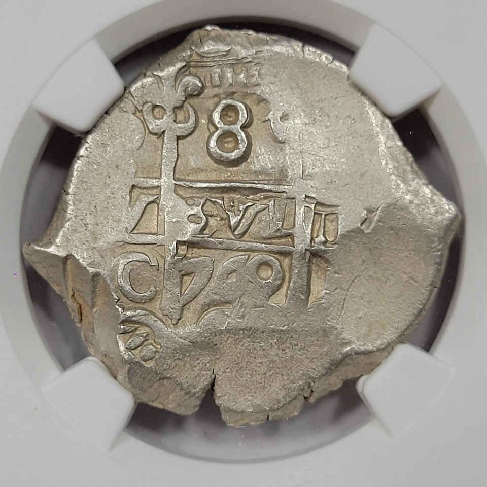 1749 P c Cob 8 Reales NGC MS61 TOP POP Potosi Bolivia Double Dated *M30 - Image 2 of 4