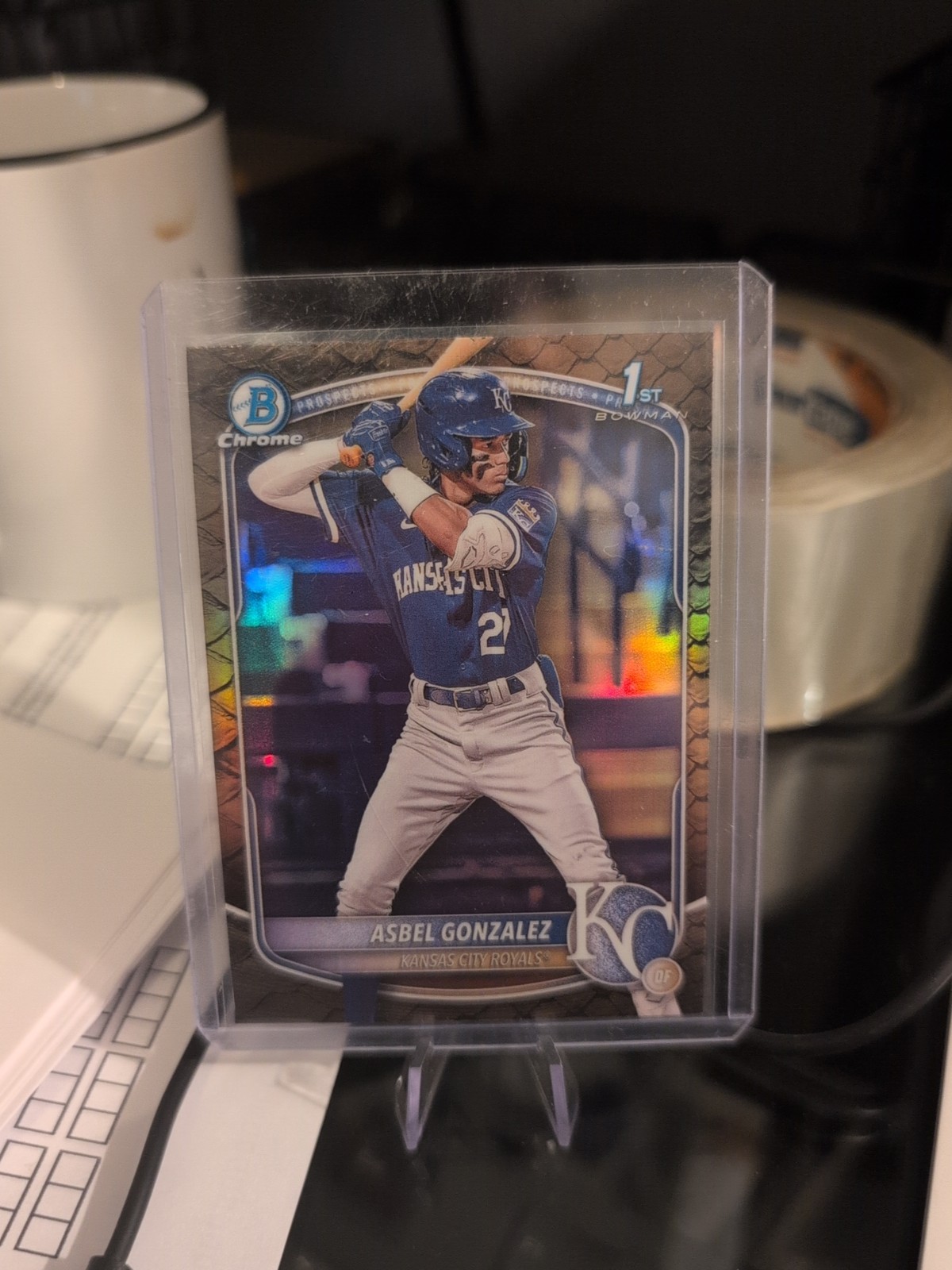 2025 Bowman Chrome 1st Bowman Pearl Refractor Asbel Gonzalez