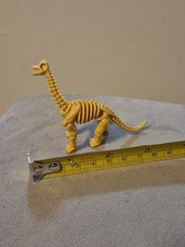 Brontosaurus Skeleton Figure Soft Plastic Dinosaur Fossil Toy Long Neck Dino