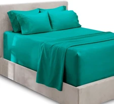 Hearth Harbor Bed Linen Set - Split King Size, 6 Piece, Extra Deep Pocket, Mic