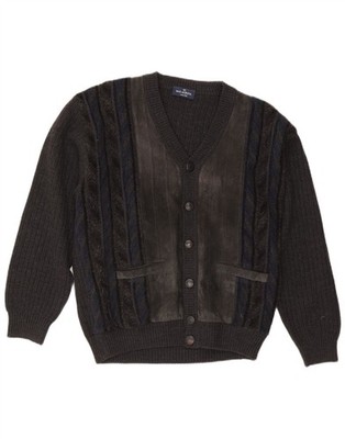 Malagrida Herren Strickjacke Pullover mittelgrau PJ21