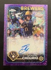 Jackson Chourio Auto /299 Rookie Card Speckle Refractor, 2024 Topps Chrome