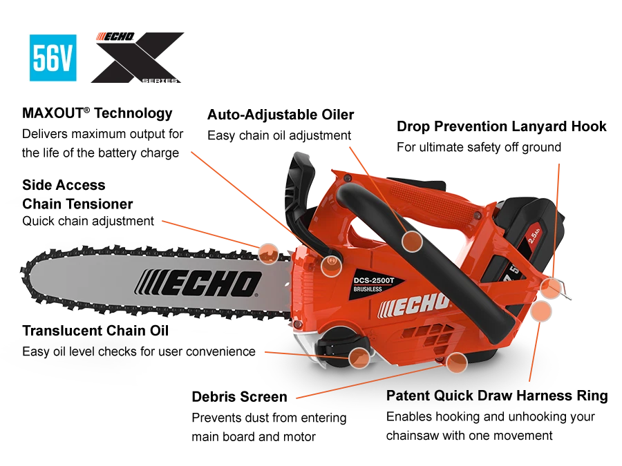 Echo eForce DCS-2500T Chainsaw - Thumbnail 5