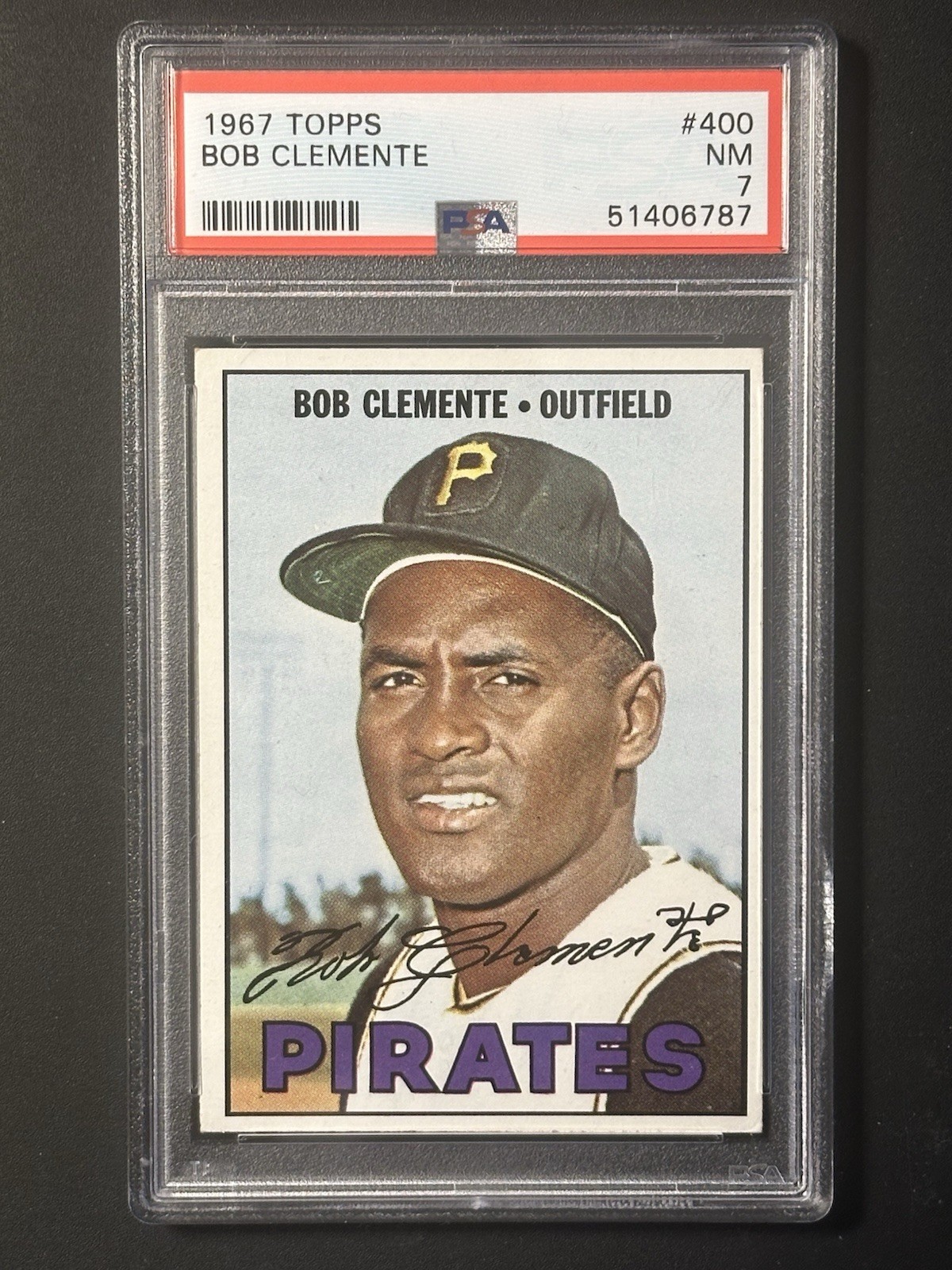 1967 Topps #400 Roberto Clemente Pittsburgh Pirates HOF PSA 7 NM 🔥