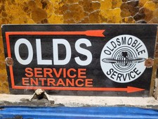 Vintage Oldsmobile Porcelain Sign Old Car Dealer Service Auto Truck Garage Shop Vintage Oldsmobile Porcelain Sign Old Car Dealer Service Auto Truck Garage Shop