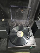 Crosley CR7503A-BK Zane 3-Speed Bluetooth Record Player -New Open Box