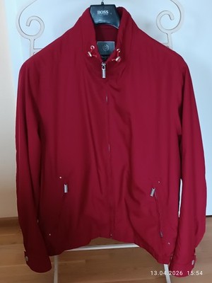 Bugatti Jacke Bomber Herren (Eu) 54 Rot Reißverschluss Taschen Kragen