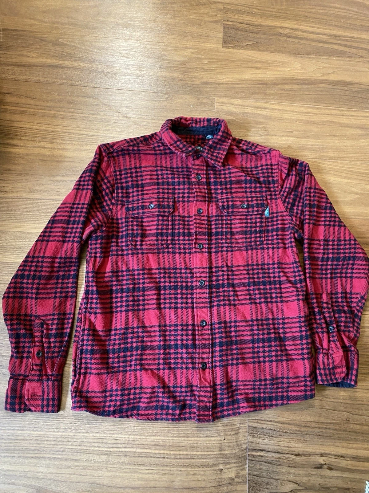 Woolrich Flannel Shirt Mens Large Buffalo Plaid Red Black Lumberjack Button Up