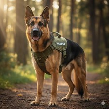 Tactical Dog Vest US Working Dog Military Harness with Handle No-pull Large