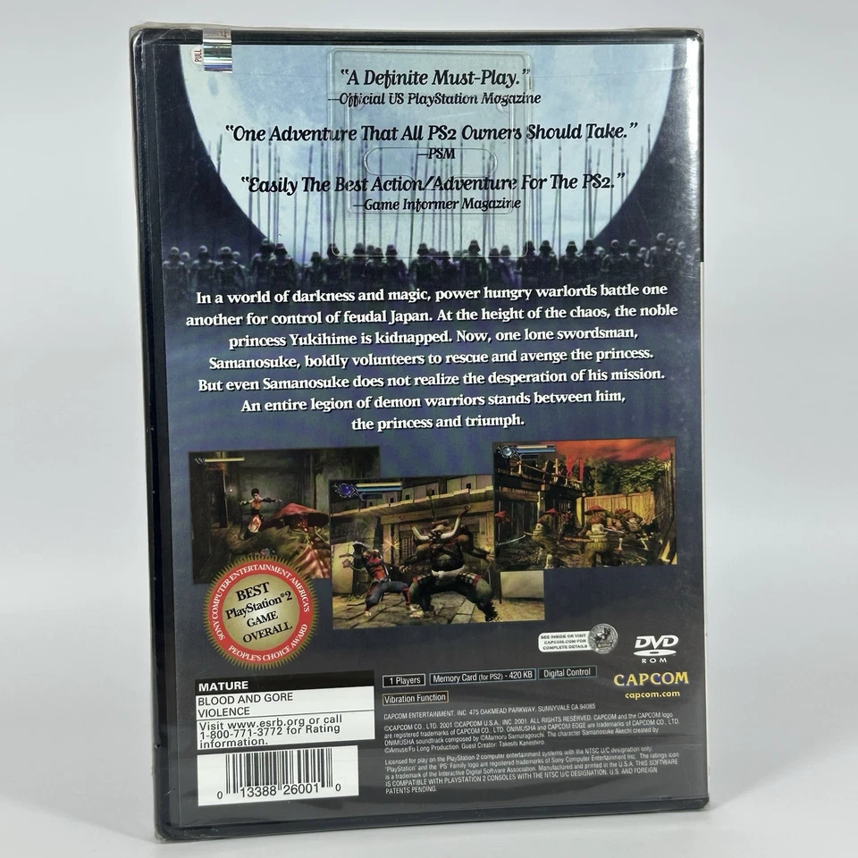 Brand NEW⭐️Onimusha: Warlords⭐️Sony PlayStation 2 PS2 Black Label Factory Sealed - Image 3 of 4