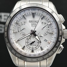 *MINT in Box* SEIKO ASTRON 8X53-0AB0-2 Solar White Dial Round 45mm Mens Watch