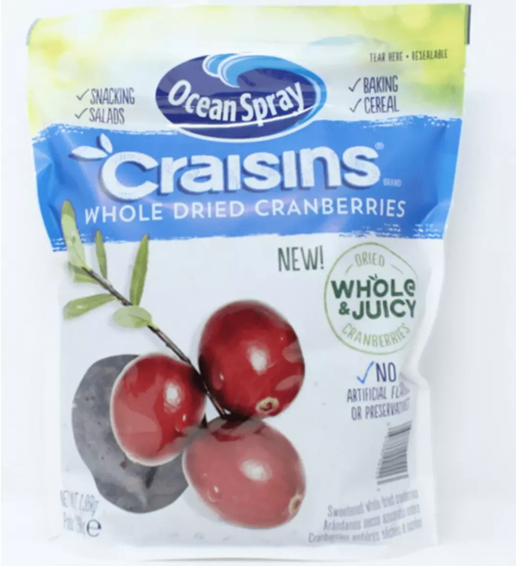 Craisins Ocean Spray Dried Cranberries Original 1.36Kg Re-Sealable Bag Made USA