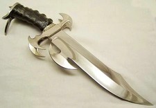 CUSTOM HANDMADE STEEL D2 HUNTING BOWIE KNIFE WITH RESIN HANDLE