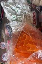 Lot of 180 Large Orange Plastic Rx Pill Bottle 40 Dram Container forCraftStorage