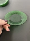 Vintage Anchor Hocking Forest Green Sandwich Glass - Dessert Plate