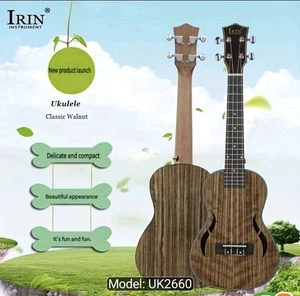 IRIN UK2660 26-Inch Walnut Ukulele with Padded White Border And Black Gig Bag