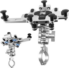 Aluminum Alloy Motorcycle Phone Mount Holder Dual Vibration Dampener  Metal Ad