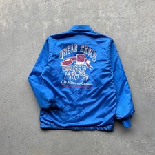 Vintage Birdie Blue Moon Uncle Sams CB Stereo Center Satin Windbreaker Jacket S
