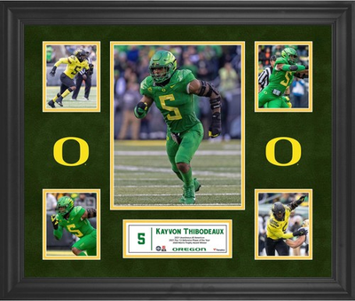 #ad Kayvon Thibodeaux Oregon Ducks Framed 5 Photo Collage $119.99