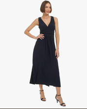 Tommy Hilfiger Womens Navy Blue Jersey Empire Dress Size 8