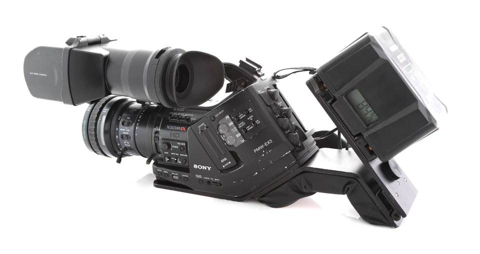 Sony XDCAM PMW EX3 HD Camcorder XDcam EX Digital Camcorder W/ Lens - Image 3 of 4