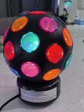 Rotating Multi Colored Spinning Disco Ball Party Light. Works Great Tested