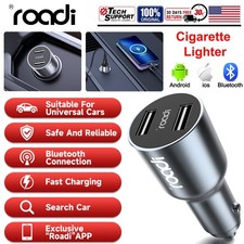Bluetooth Fast Charging Car Dual USB Cigarette Charger Lighter Socket Adapter