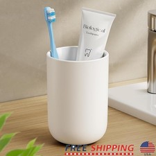 Dual-Sided Toothbrush Holder Non-Slip Bathroom Cup Easy to Clean Organizer New