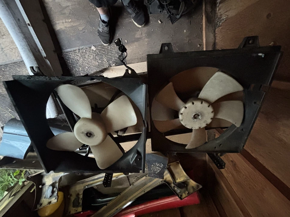 91-99 Mitsubishi 3000GT Dodge Stealth radiador y ventilador condensador par de aire acondicionado ver información Foto 2 de 2