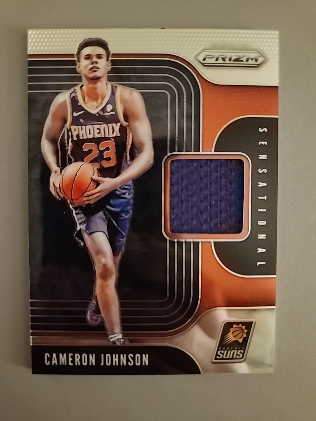 2019-20 Prizm Cameron Johnson Sensational Swatches RC Jersey #SS-CMJ Suns